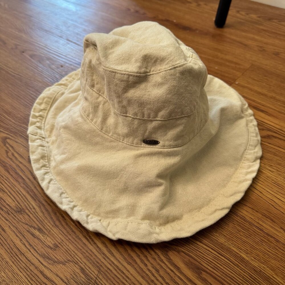 Scala Collezione Cotton Canvas Wide-Brim Sun Hat Size Small - Picture 4 of 5
